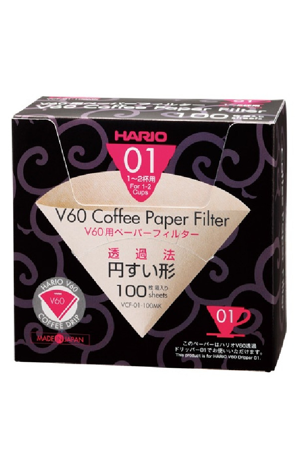 hario 100 filtres 1/2 tasses V60