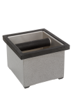 Rattleware SET CARRE Knock Box en inox finitions caoutchouc