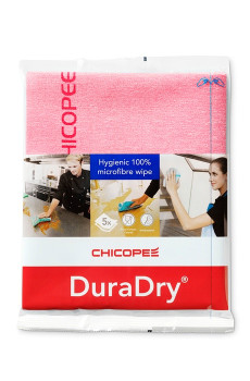 chicopee Lavettes microfibres DURADRY réutilisables x 5 Rouge