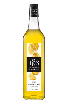 Sirop Citron jaune bouteille verre 1L