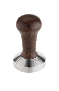 BOIS Tamper plat Base alu et Manche brun D.57 mm