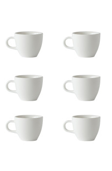 Set x 6 DEMITASSE tasse porcelaine 70ml Blanc