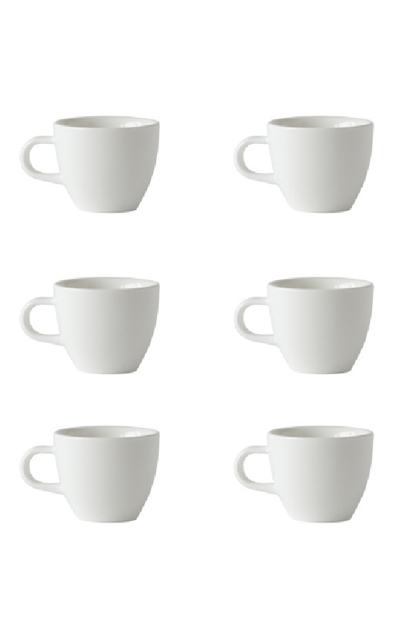 Set x 6 DEMITASSE tasse porcelaine 70ml Blanc Set x 6 DEMITASSE tasse porcelaine 70ml Blanc