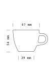 Set x 6 DEMITASSE tasse porcelaine 70ml Gris