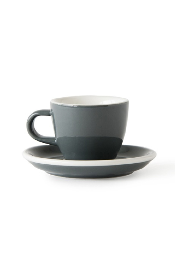 Set x 6 DEMITASSE tasse porcelaine 70ml Gris