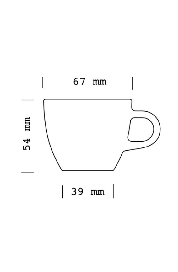 Set x 6 DEMITASSE tasse porcelaine 70ml Marron