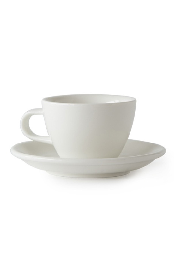 Set x 6 FLAT WHITE soucoupe porcelaine 140mm Blanc