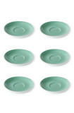 Set x 6 soucoupes porcelaine 140mm Vert