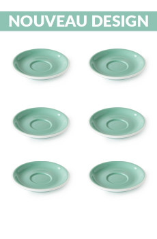 Set x 6 soucoupes porcelaine 110mm Vert