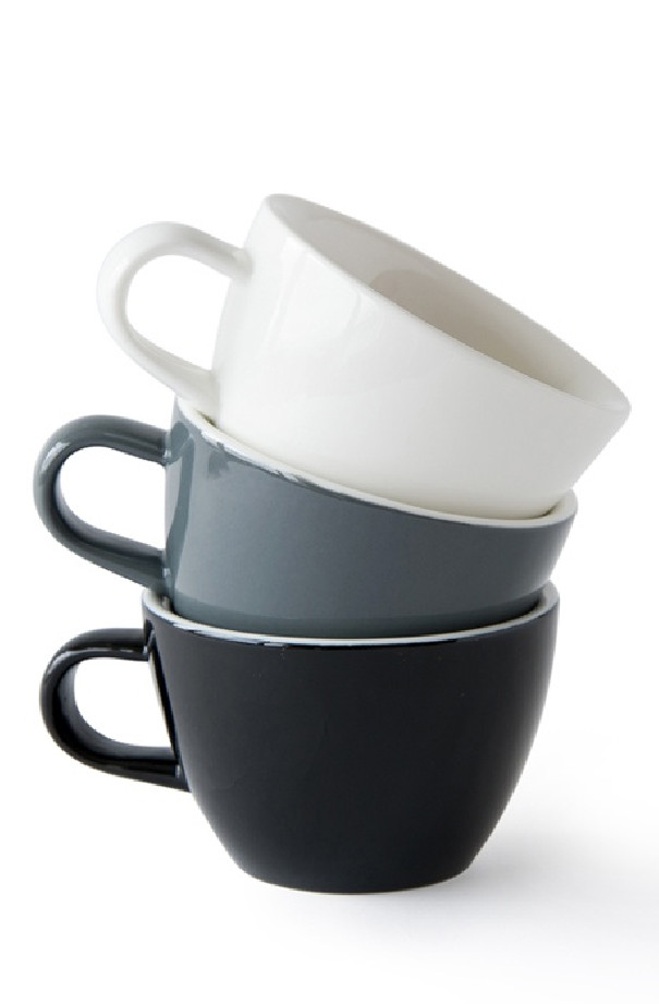 Set x 6 FLAT WHITE tasse porcelaine 150ml Noir Set x 6 FLAT WHITE tasse porcelaine 150ml Noir