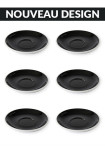 Set x 6 soucoupes porcelaine 140mm Noir