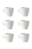 Set x 6 TULIP tasse porcelaine 170ml Blanc
