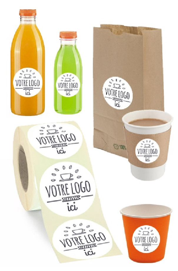 Etiquettes autocollantes rondes Personnalisables D.40mm x5000