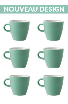 Set x 6 TULIP tasse porcelaine 170ml Vert