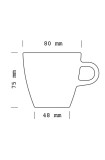 Set x 6 TULIP tasse porcelaine 170ml Noir