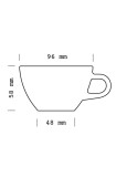 Set x 6 CAPPUCCINO tasse porcelaine 190ml Vert