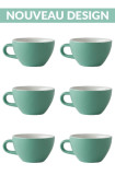 Set x 6 CAPPUCCINO tasse porcelaine 190ml Vert