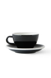 Set x 6 CAPPUCCINO tasse porcelaine 190ml Noir