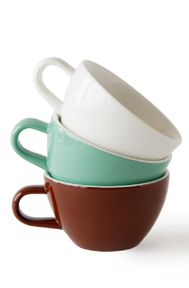 Set x 6 CAPPUCCINO tasse porcelaine 190ml Marron