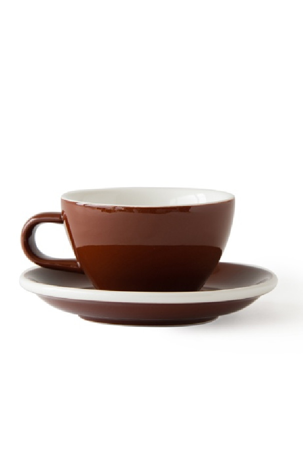 Set x 6 CAPPUCCINO tasse porcelaine 190ml Marron