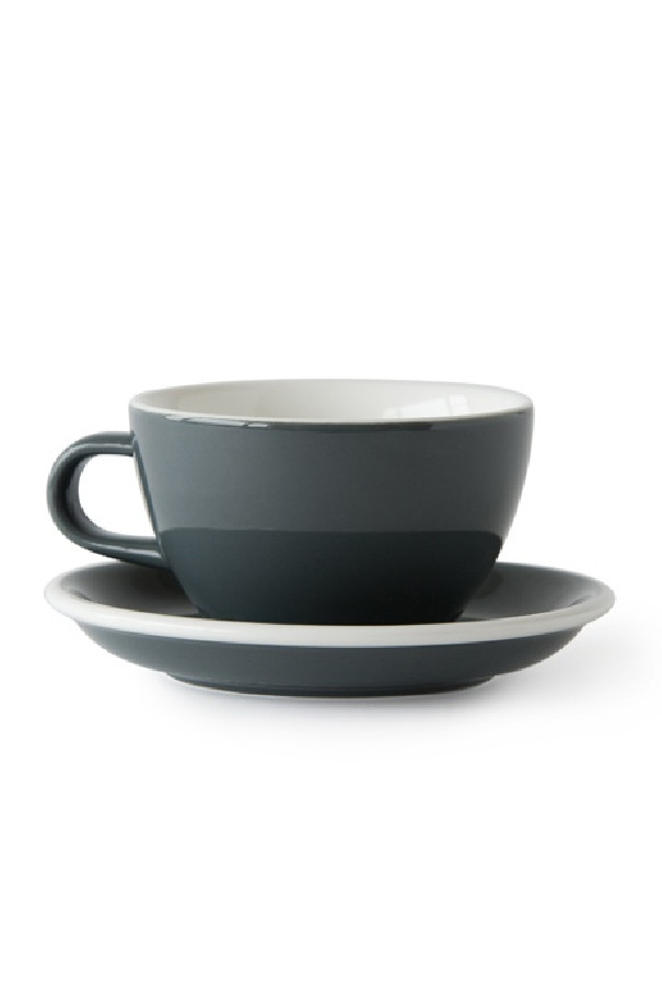 Set x 6 soucoupes porcelaine 150mm Gris