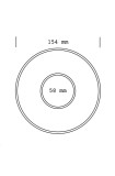 Set x 6 soucoupes porcelaine 150mm Gris