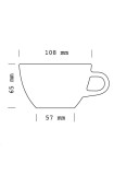 Set x 6 LATTE tasse porcelaine 280ml vert