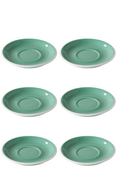 Set x 6 soucoupes porcelaine 150mm Vert