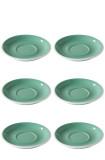 Set x 6 soucoupes porcelaine 150mm Vert