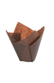 Boîte 200 caissettes marron pour muffin 85g
