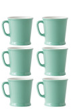 Set x 6 MUG porcelaine 230ml Vert
