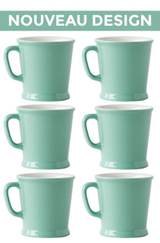 Set x 6 MUG porcelaine 230ml Vert