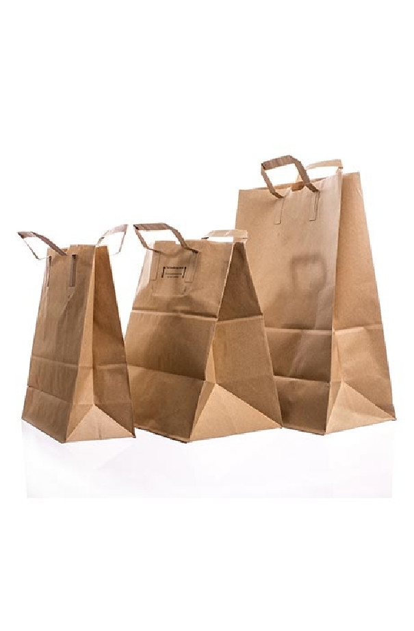Sac SOS en papier kraft avec poignées H.320 X L.160 X P.350 mm x 250