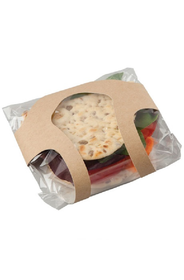 CLASP CLIP BAGEL étui kraft avec film pour bagel x500