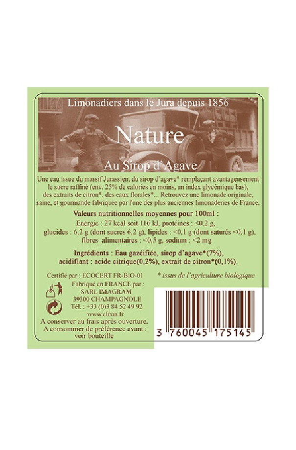 Elixia Limonade nature 12 x 330ml BIO