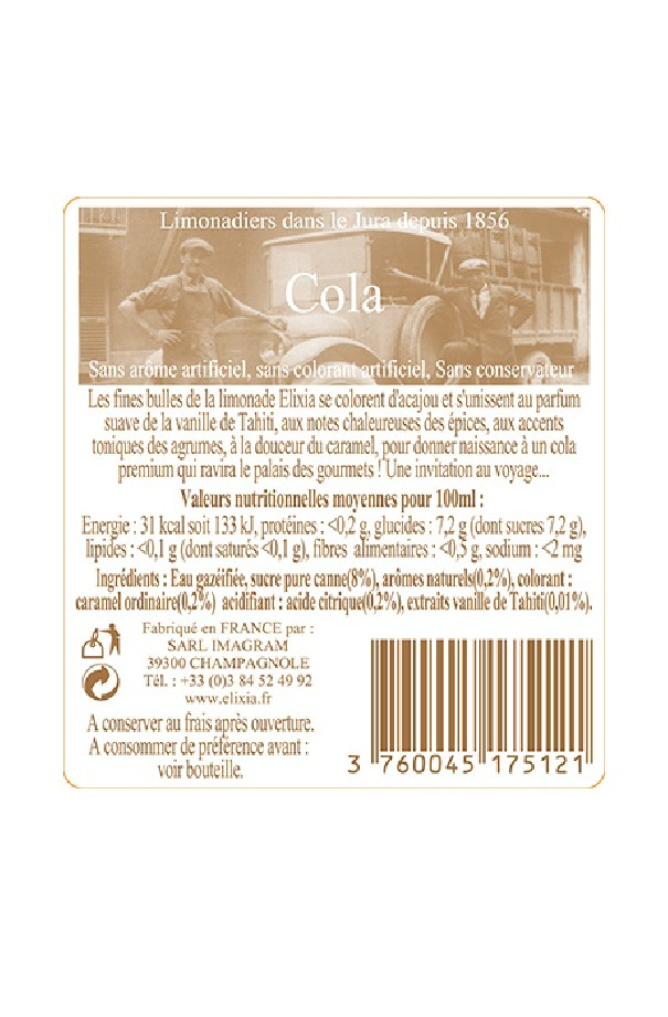 Elixia Cola Vanille 12 x 330ml