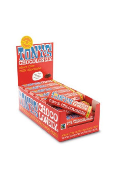 Tony's barre chocolat au lait présentoir 35x50g Tony's barre chocolat au lait présentoir 35x50g