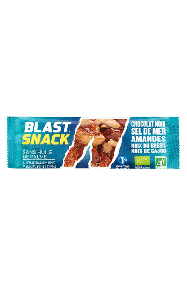 BLAST Présentoir barres chocolat noir sel amande 15 x 40g BIO