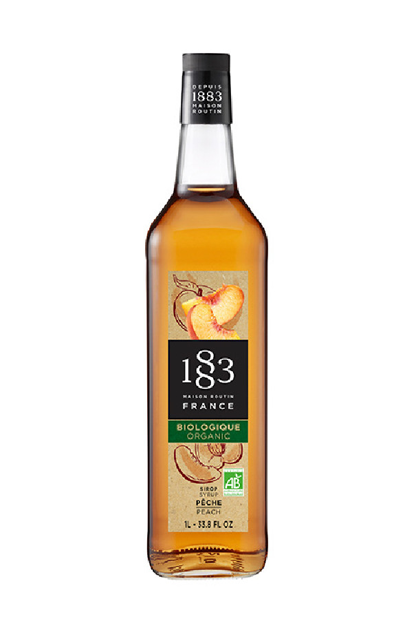 Sirop Pêche bouteille verre 1L BIO