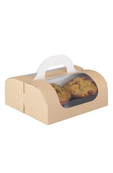 Cake Away boîtes emboîtable pour 2 ou 4 muffins x500