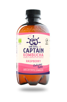 Thé Kombucha pétillant Framboise bouteille PET 400ml x 12 BIO