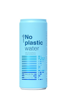 No Plastic Water eau minérale pétillante canette 24x330ml 
