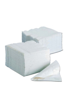 Sélection Delidrinks Serviettes blanches en papier 120 x 120 mm
