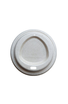 Couvercle voyageur kraft bagasse ø80mm x50