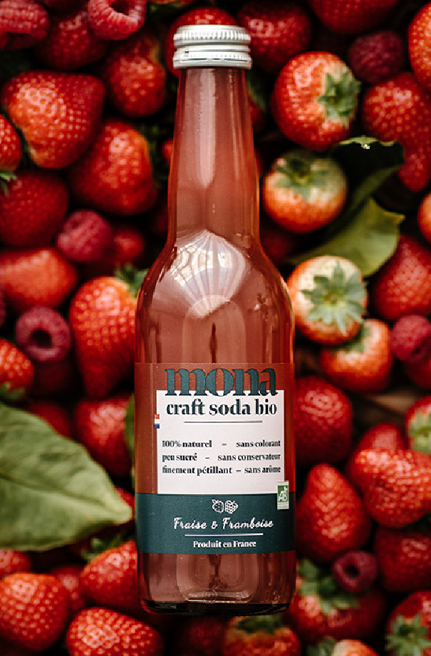 MONA - SODA FRAISE FRAMBOISE 330ML x12 BIO