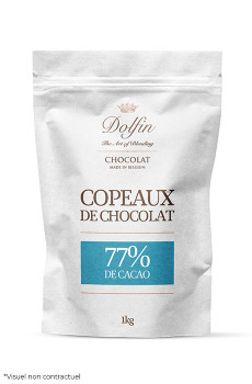DOLFIN - COPEAUX DE CHOCOLAT 77% CACAO 1KG