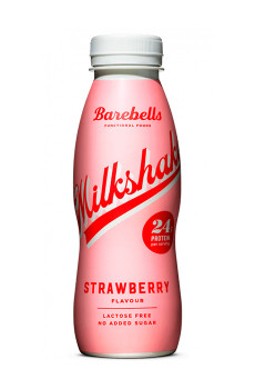 BAREBELLS - MILSHAKE FRAISE SANS SUCRES AJOUTES BOUTEILLE PET 8 X 330ML