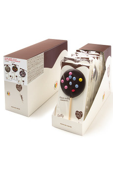 MOME - LOLLY SUCETTE CHOCOLAT NOIR MIX TOPPING 30G x24