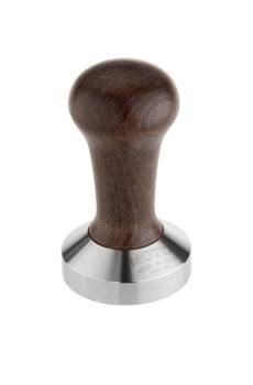 BOIS Tamper plat Base alu et Manche brun D.58 mm