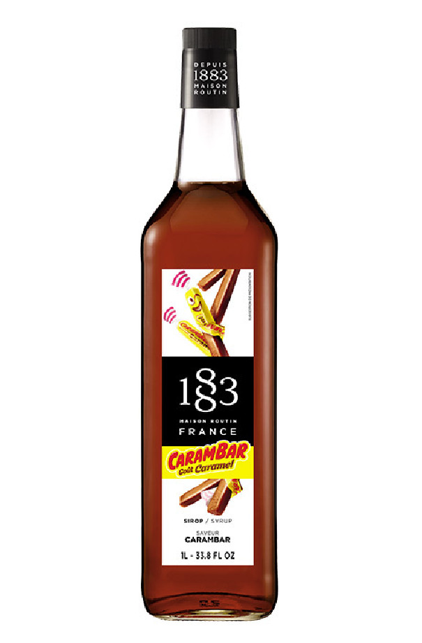 ROUTIN 1883 - SIROP CARAMEL CARAMBAR 1L BOUTEILLE VERRE